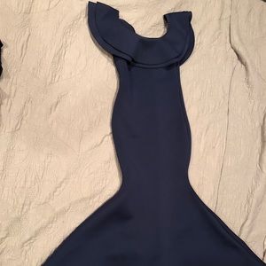 Nightgown off shoulder mermaid dress